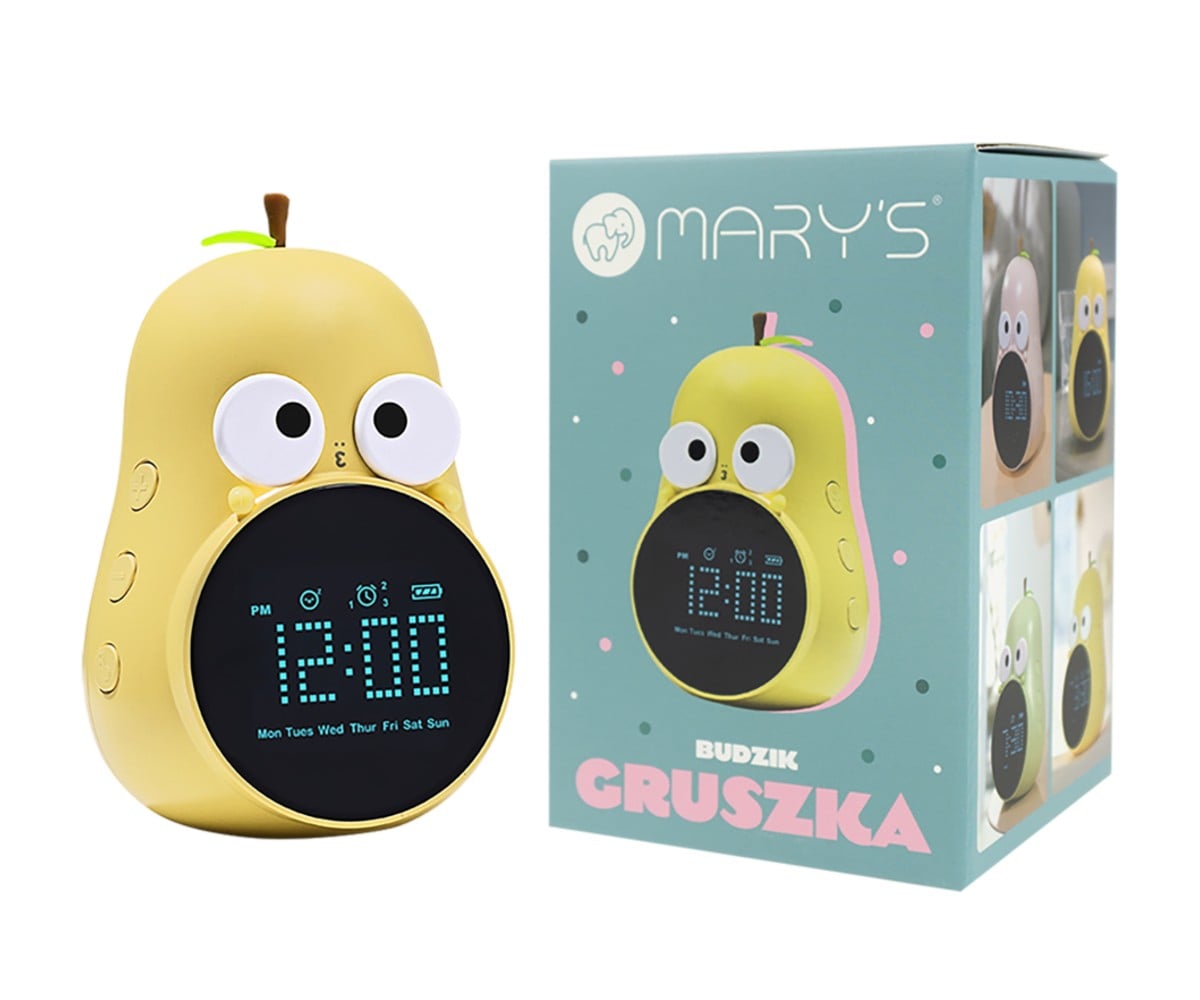 Mary’s Φωτιζόμενο Ηλεκτρονικό Ξυπνητήρι Αχλάδι Κίτρινο