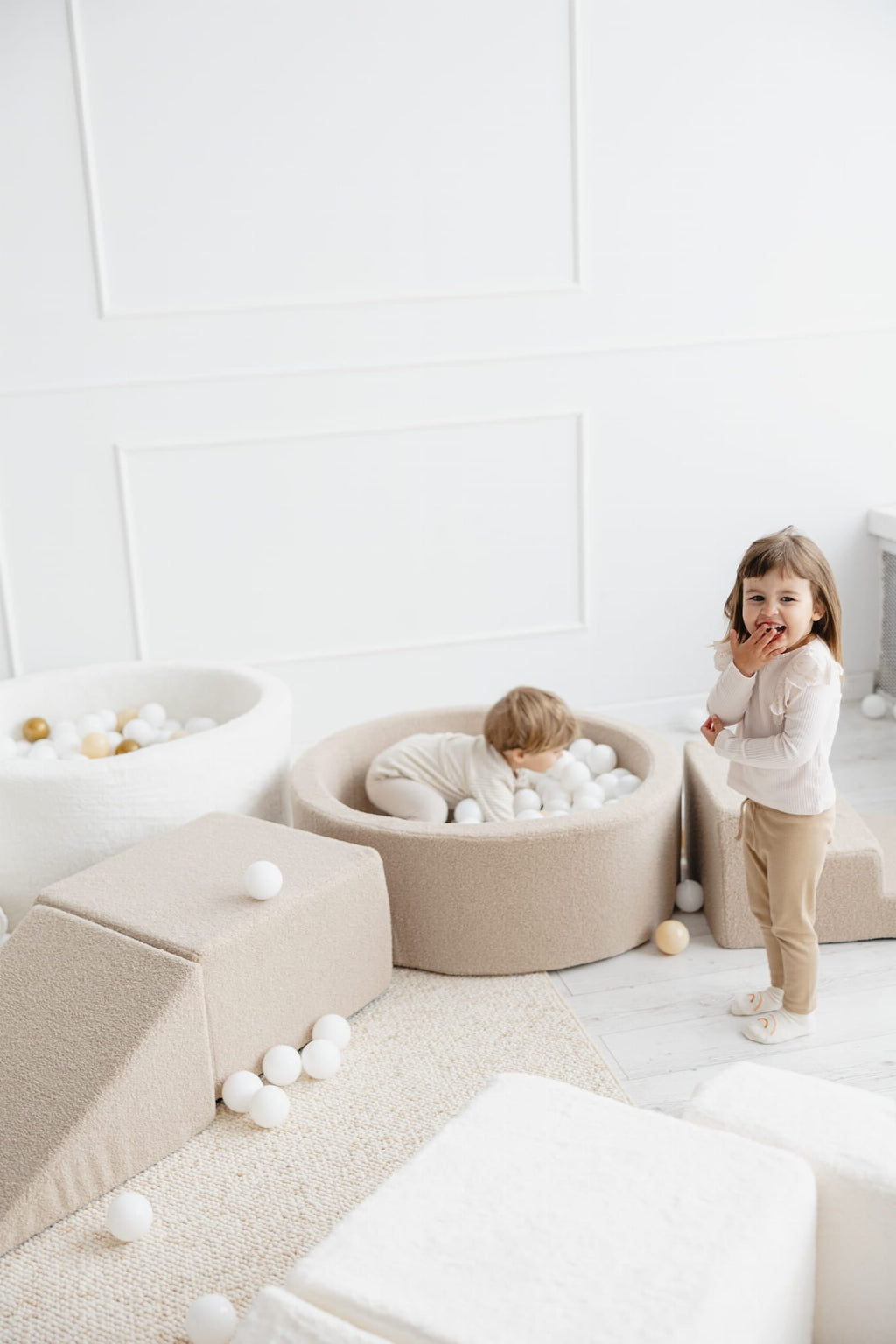 Πισίνα με μπάλες boucle grey 30*90