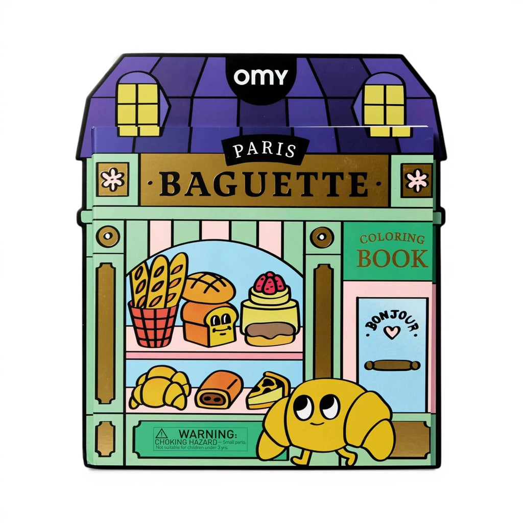 OMY Βιβλίο ζωγραφικής με αυτοκόλλητα Coloring Boutique - French Baguette