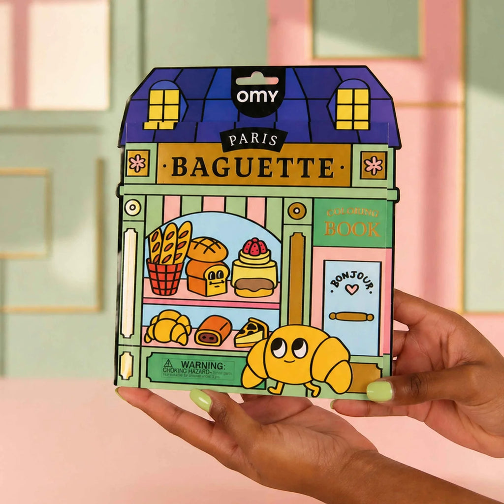 OMY Βιβλίο ζωγραφικής με αυτοκόλλητα Coloring Boutique - French Baguette