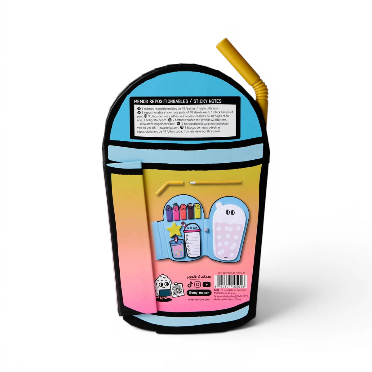 OMY Αυτοκόλλητα χαρτάκια σημειώσεων - Bubble Tea