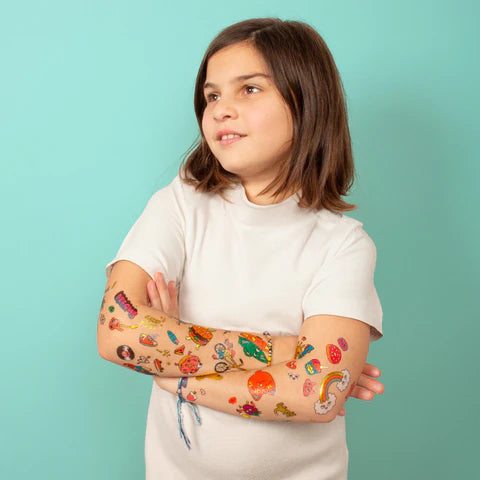 Αυτοκόλλητα tattoos Surf & Skate OMY