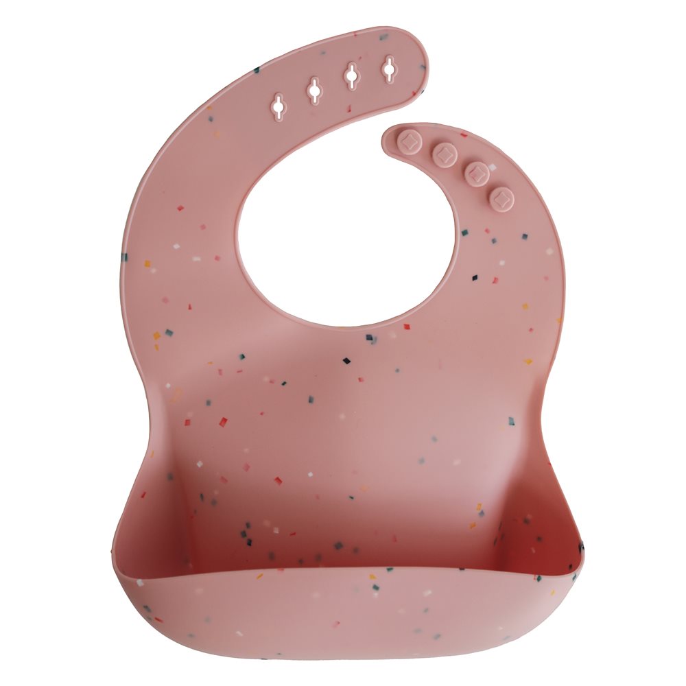 Σαλιάρα Σιλικόνης Mushie Powder Pink Confetti