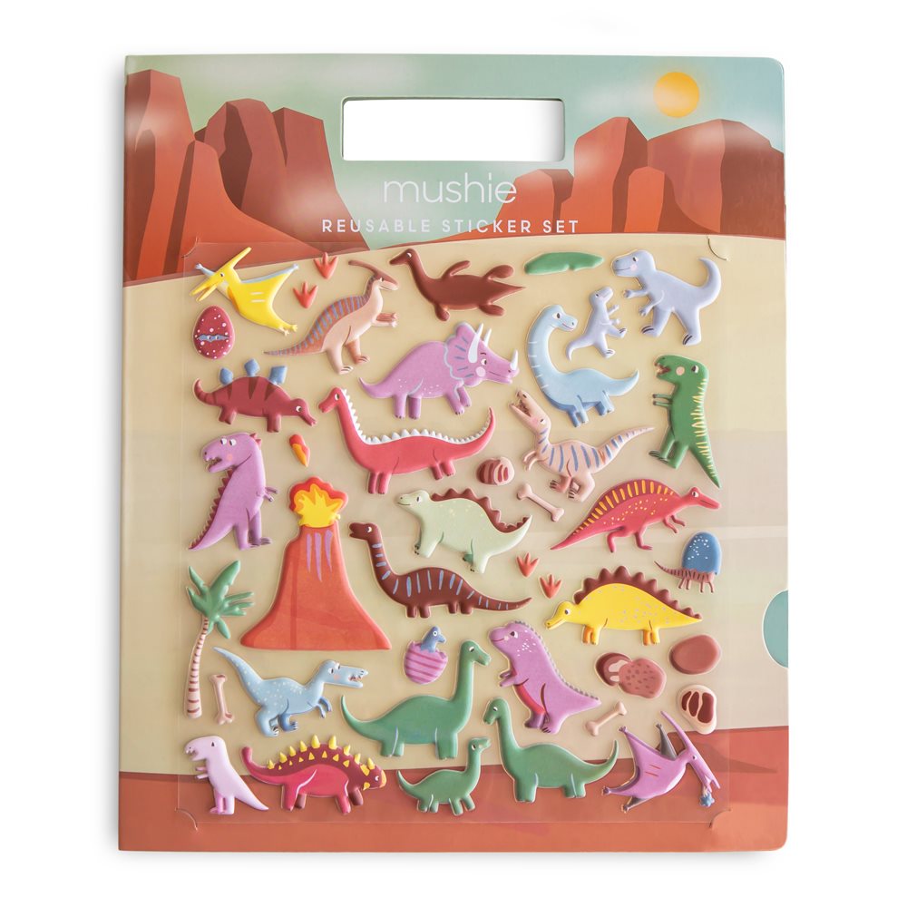 Mushie Βιβλίο Με Αυτοκόλητα Dino