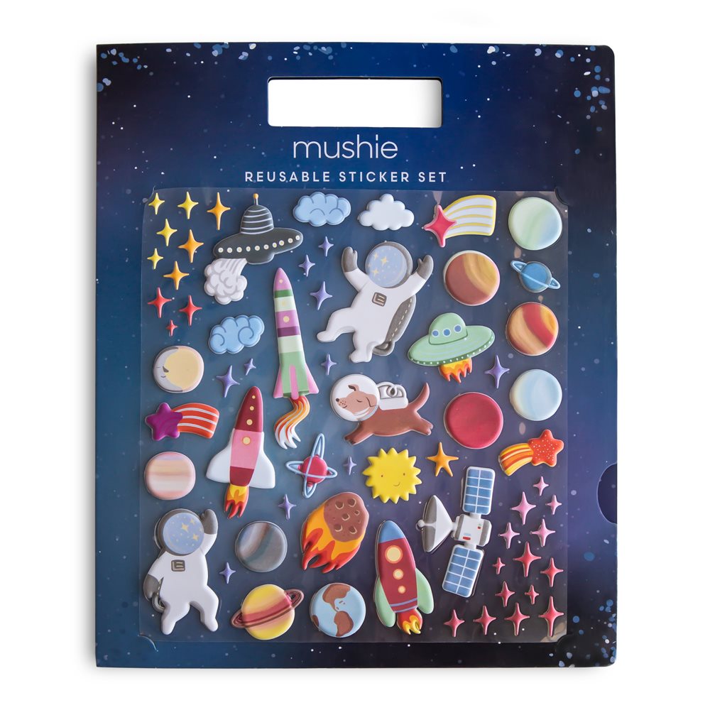 Mushie Βιβλίο Με Αυτοκόλητα Space
