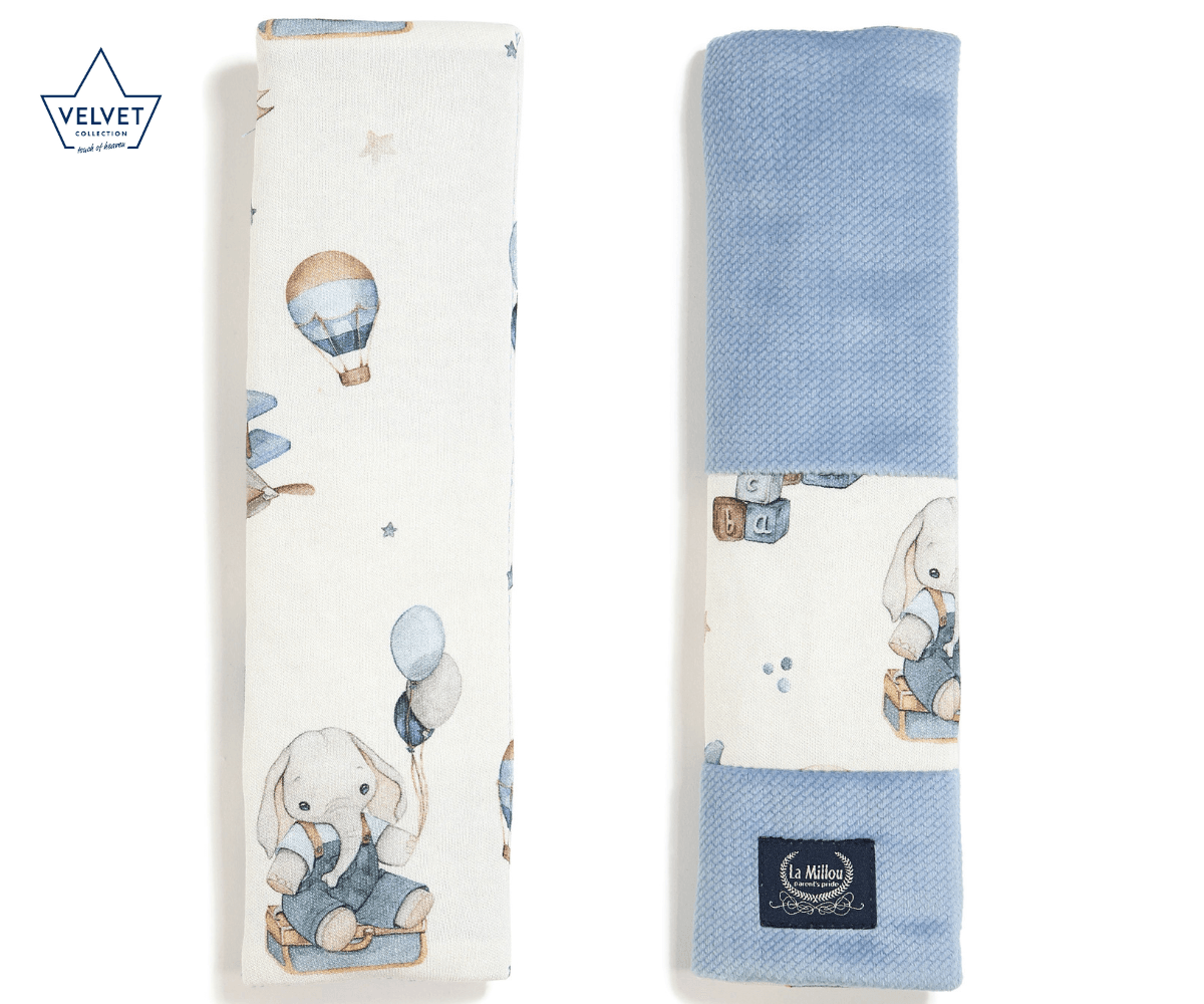 La Millou Jersey Seat Belt Cover Simbo Velvet Wind Blue