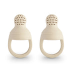 Mushie Silicone Fresh Food Feeder 2pack Shifting Sands