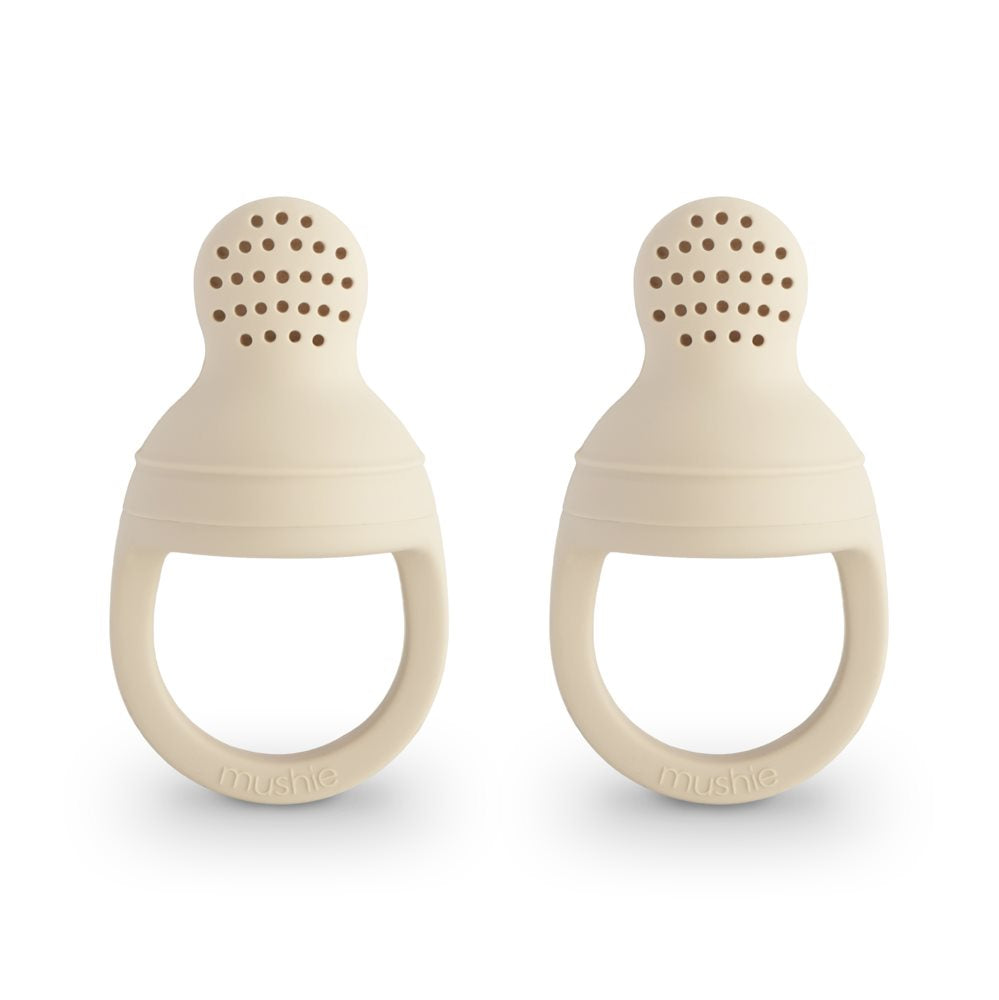 Mushie Silicone Fresh Food Feeder 2pack Shifting Sands