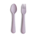 Σετ κουτάλι κ πιρούνι Mushie Soft Lilac