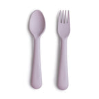 Σετ κουτάλι κ πιρούνι Mushie Soft Lilac