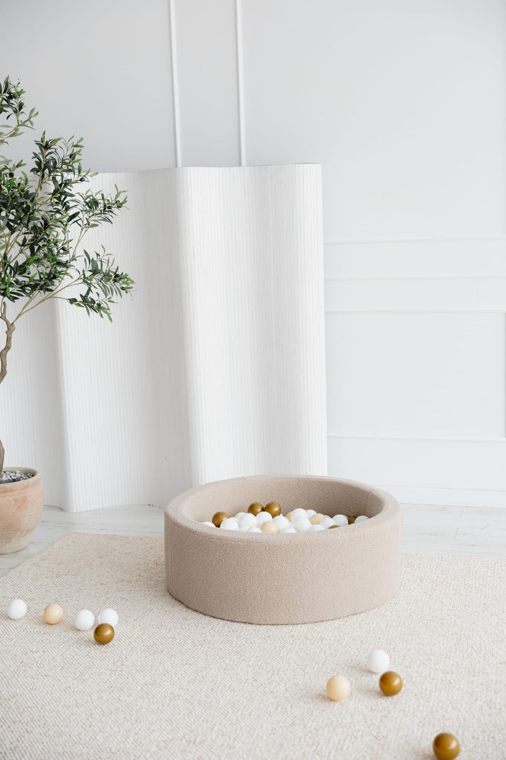 Πισίνα με μπάλες boucle beige 30*90