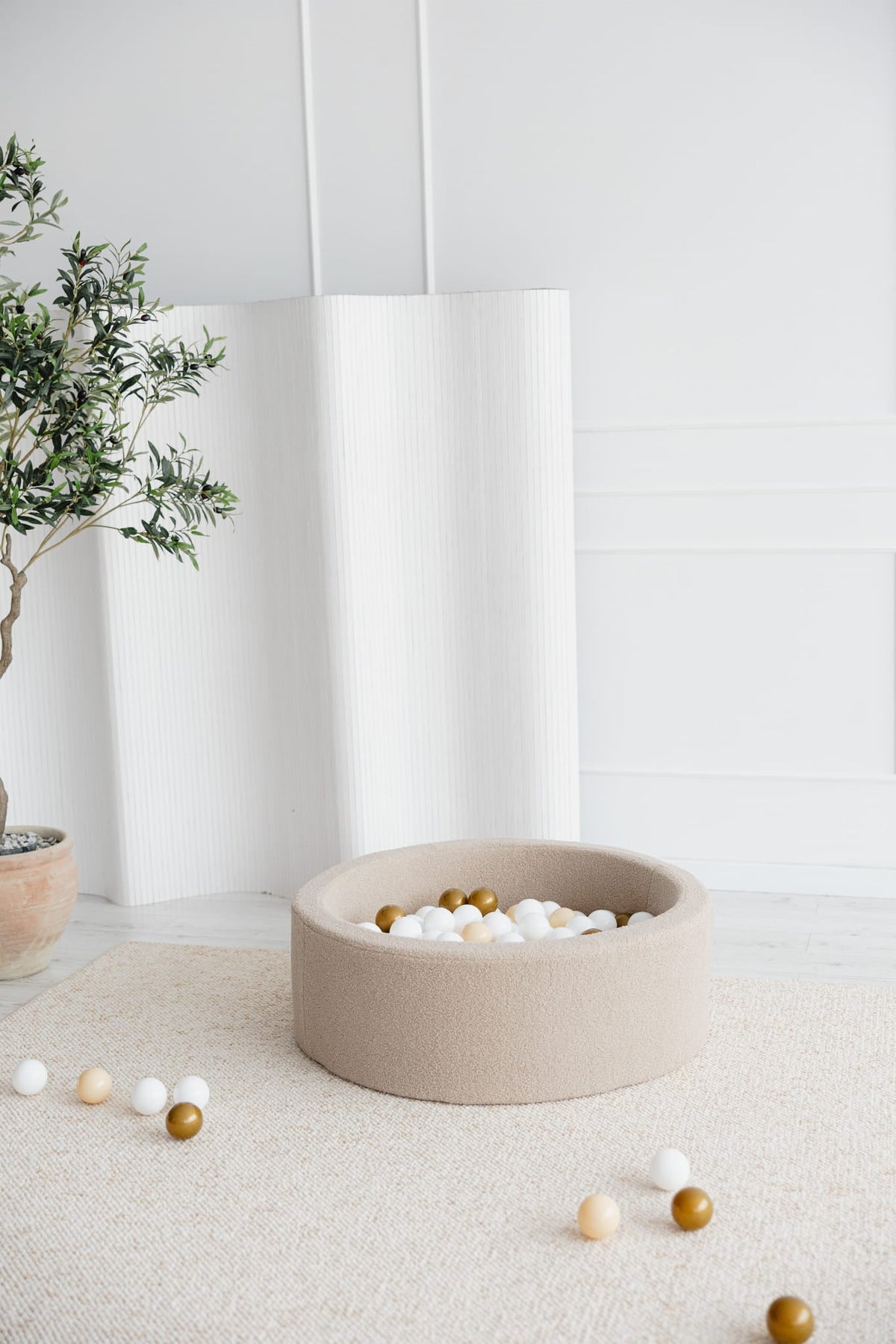 Πισίνα με μπάλες boucle beige 30*90