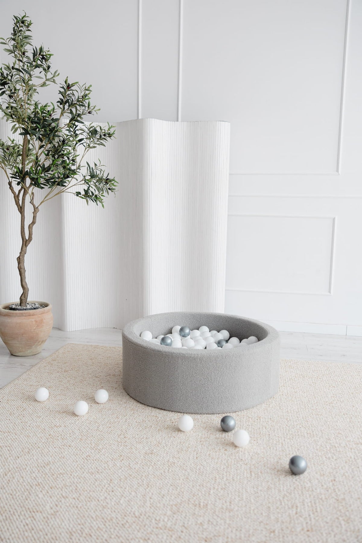 Πισίνα με μπάλες boucle grey 30*90