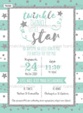 Προσκλητήριο βάπτισης για αγόρι με θέμα twinkle little star TS103
