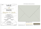 Προσκλητήριο γάμου με θέμα save the date και σχεδιασμό σε στυλ μάρμαρο TS166