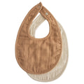 Βρεφική Σαλιάρα Mushie 2Pack Tan/Fog