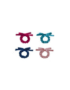Mimi&Lula BLACKBERRY VELVET BOW SCRUNCHIES