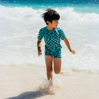 Μαγιό μπλούζα Beach and Bandits Checkered Waves Tee