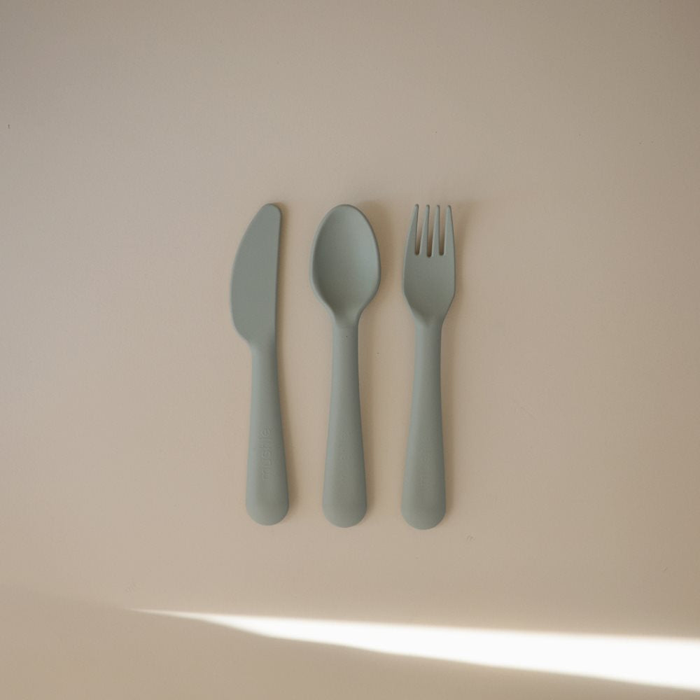 Σετ Κουτάλι μαχαίρι πιρούνι Powder Blue Mushie
