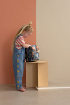 Small backpack  birds pink  Studio Ditte