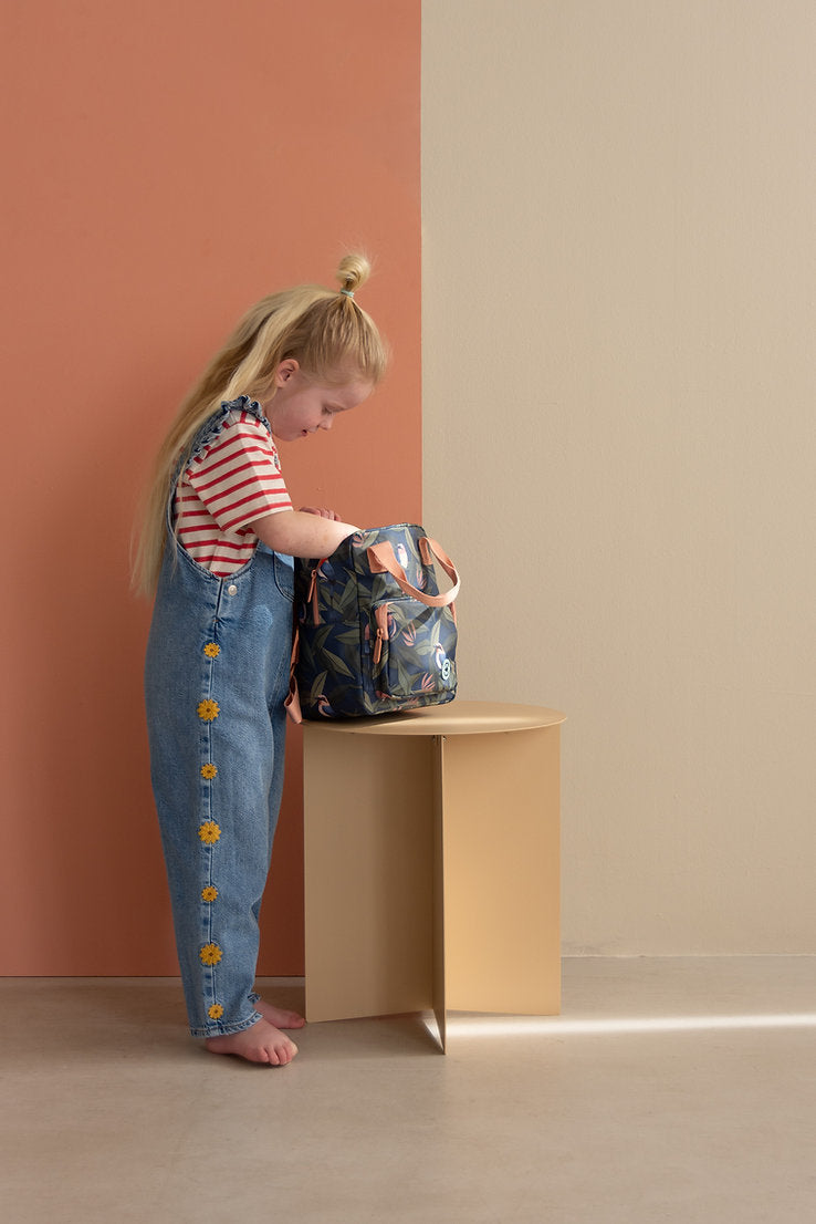 Small backpack  birds pink  Studio Ditte