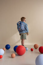 Small backpack race cars blue Studio Ditte