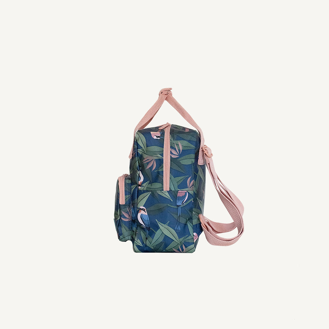 Small backpack  birds pink  Studio Ditte