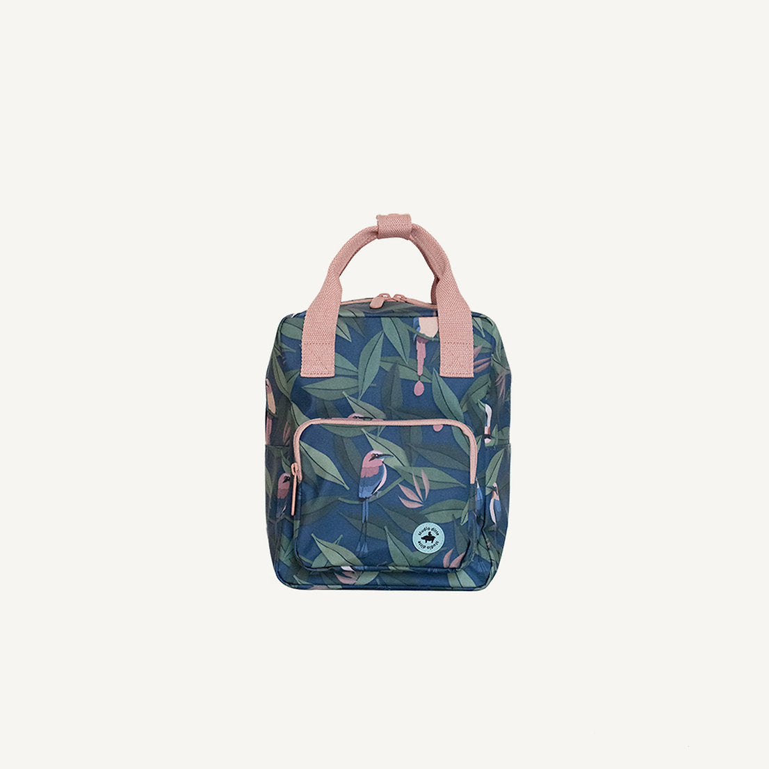 Small backpack  birds pink  Studio Ditte