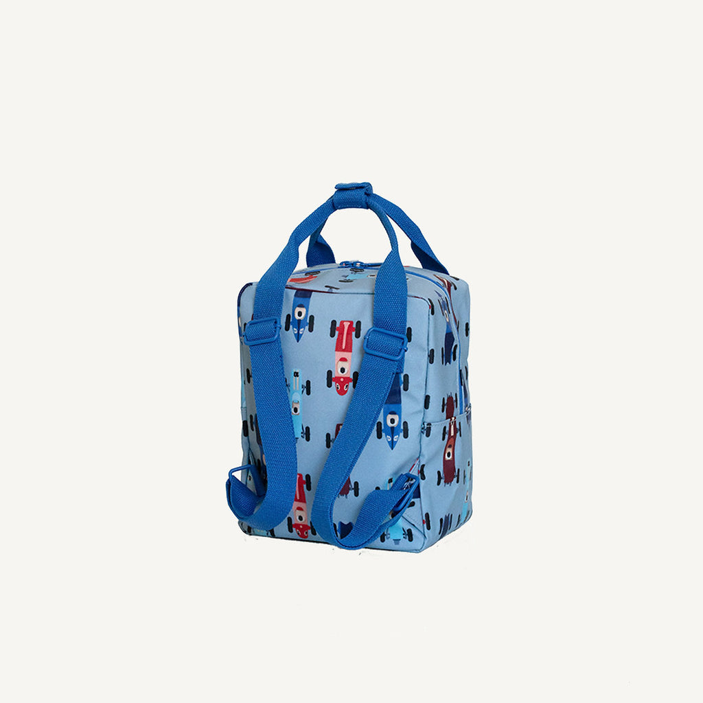 Small backpack race cars blue Studio Ditte