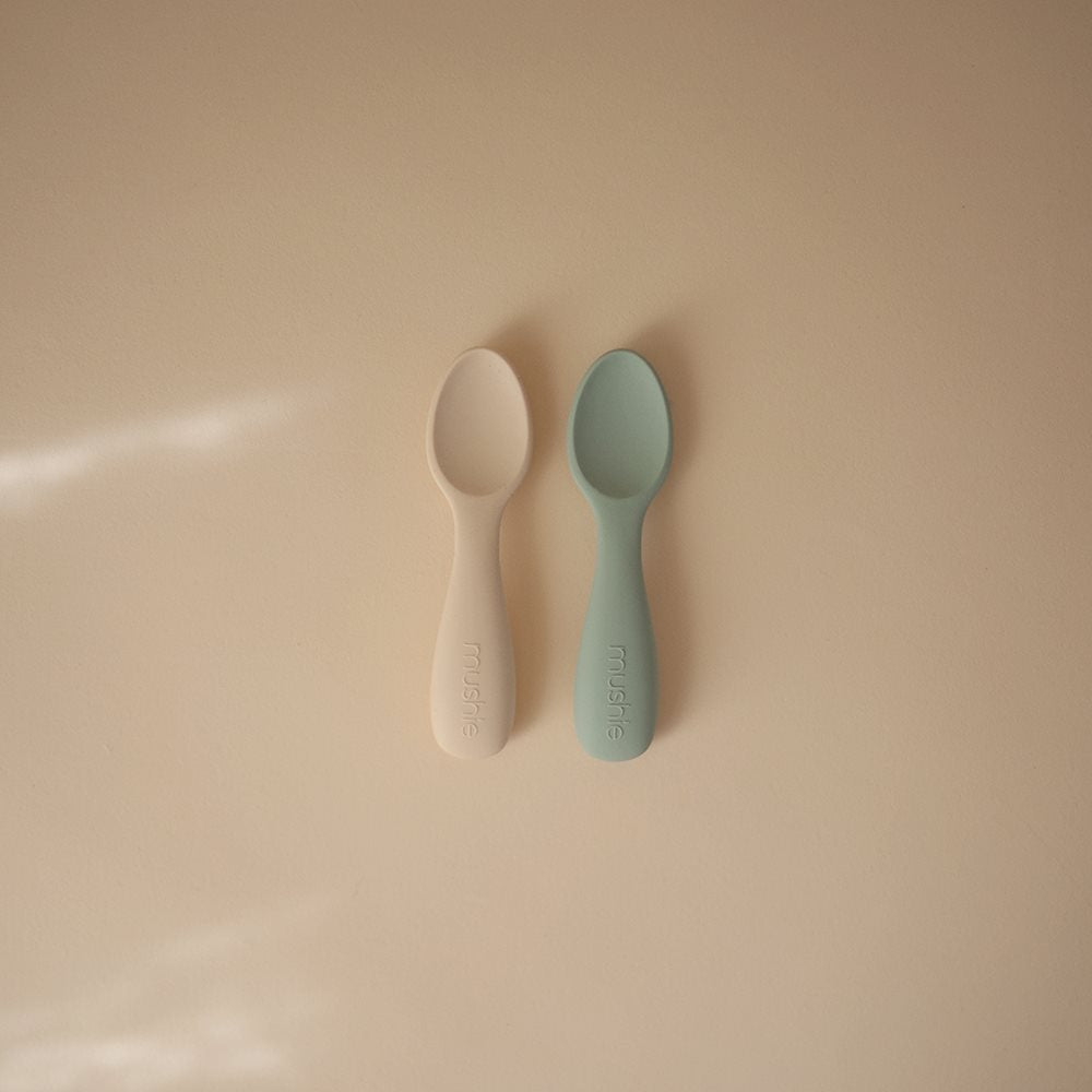 Βρεφικό Κουτάλι Σιλικόνης 2-Pack - Blush/Shifting Sand