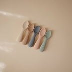 Βρεφικό Κουτάλι Σιλικόνης 2-Pack - Cambridge Blue/Shifting Sand