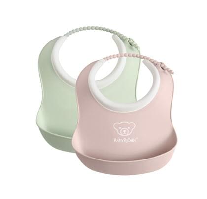Μικρή μαλακή σαλιάρα 2-pack Pink/Mint