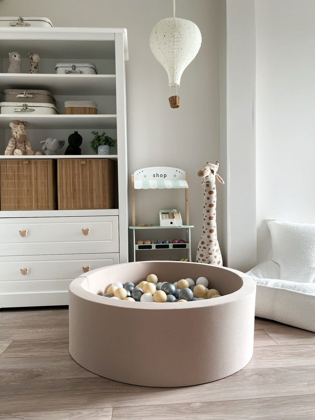 Πισίνα με μπάλες beige 30*90