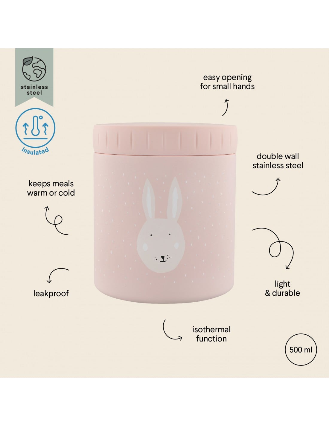 Θερμός Φαγητού 500ml Trixie MRS. RABBIT