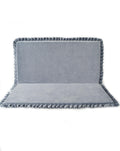 Χαλάκι velvet mat grey square 105cm