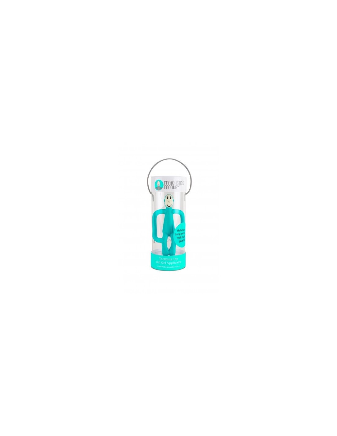 Matchstick Monkey teether LIGHT BLUE