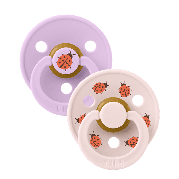 BIBS ΠΙΠΙΛΕΣ STUDIO COLLECTION 2 PACK No 1 LADYBUG/VIOLET SKY MIX