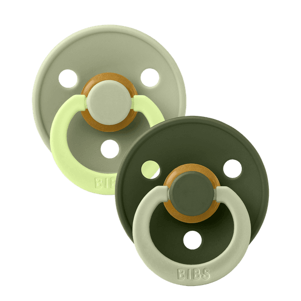 BIBS ΣΕΤ ΠΙΠΙΛΕΣ 2ΤΜΧ COLOUR FUSION SAGE/HUNTER GREEN – ΣΤΡΟΓΓΥΛΗ No1