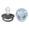 BIBS ΠΙΠΙΛΕΣ DE LUX 2 PACK SILICONE ONESIZE IRON/BABY BLUE