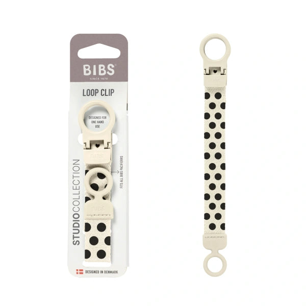 ΚΛΙΠ ΠΙΠΙΛΑΣ BIBS POLKA DOT- IVORY BLACK