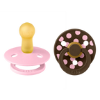 BIBS STUDIO COLLECTION ΣΕΤ ΠΙΠΙΛΕΣ 2ΤΜΧ POLKA DOT MOCHA/BABY PINK No2
