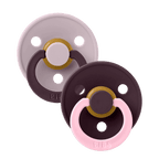 BIBS ΣΕΤ ΠΙΠΙΛΕΣ 2ΤΜΧ COLOUR FUSION DUSKY LILAC/PLUM ΣΤΡΟΓΓΥΛΗ No2