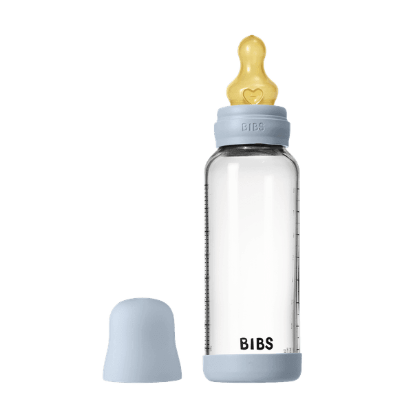 BIBS ΓΥΑΛΙΝΟ ΜΠΙΜΠΕΡΟ 240ml – LATEX – BABY BLUE