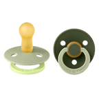 BIBS ΣΕΤ ΠΙΠΙΛΕΣ 2ΤΜΧ COLOUR FUSION SAGE/HUNTER GREEN – ΣΤΡΟΓΓΥΛΗ No1