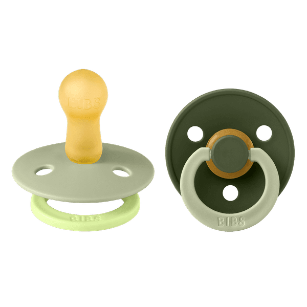 BIBS ΣΕΤ ΠΙΠΙΛΕΣ 2ΤΜΧ COLOUR FUSION SAGE/HUNTER GREEN – ΣΤΡΟΓΓΥΛΗ No1