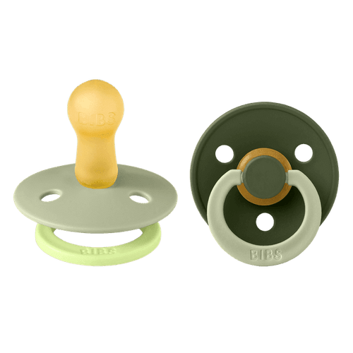 BIBS ΣΕΤ ΠΙΠΙΛΕΣ 2ΤΜΧ COLOUR FUSION SAGE/HUNTER GREEN – ΣΤΡΟΓΓΥΛΗ No1