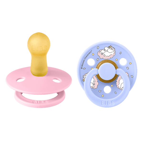BIBS X MOOMINS COLOUR ΣΕΤ ΠΙΠΙΛΕΣ 2ΤΜΧ  SAILING NORDIC BABY PINK/HUSH MIX ΣΤΡΟΓΓΥΛΗ No1