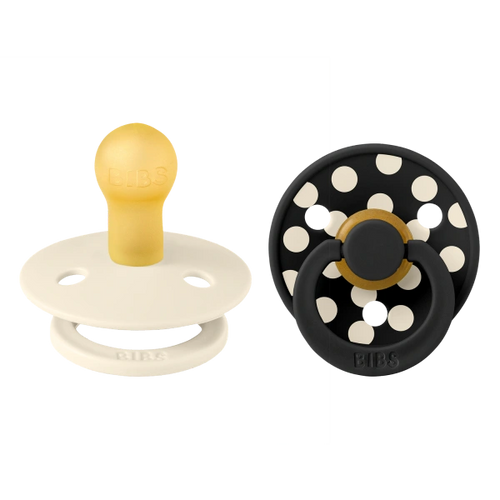 BIBS STUDIO COLLECTION ΣΕΤ ΠΙΠΙΛΕΣ 2ΤΜΧ POLKA DOT IVORY/BLACK No1