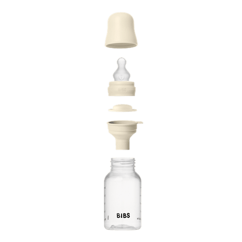 BIBS ΠΛΑΣΤΙΚΟ ΜΠΙΜΠΕΡΟ 150ml ΣΙΛΙΚΟΝΗ IVORY