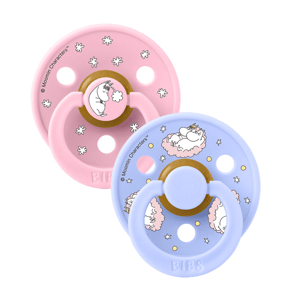 BIBS X MOOMINS COLOUR ΣΕΤ ΠΙΠΙΛΕΣ 2ΤΜΧ  SAILING NORDIC BABY PINK/HUSH MIX ΣΤΡΟΓΓΥΛΗ No1